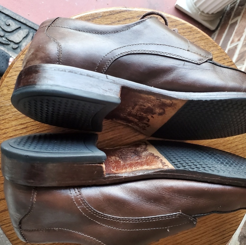 Johnston Murphy Brown Leather Lace Up Shoes - Picture 6 of 7